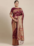 kanjeevaram silk purple wovendesign designersaree with blouse piece 11pakhi1213
