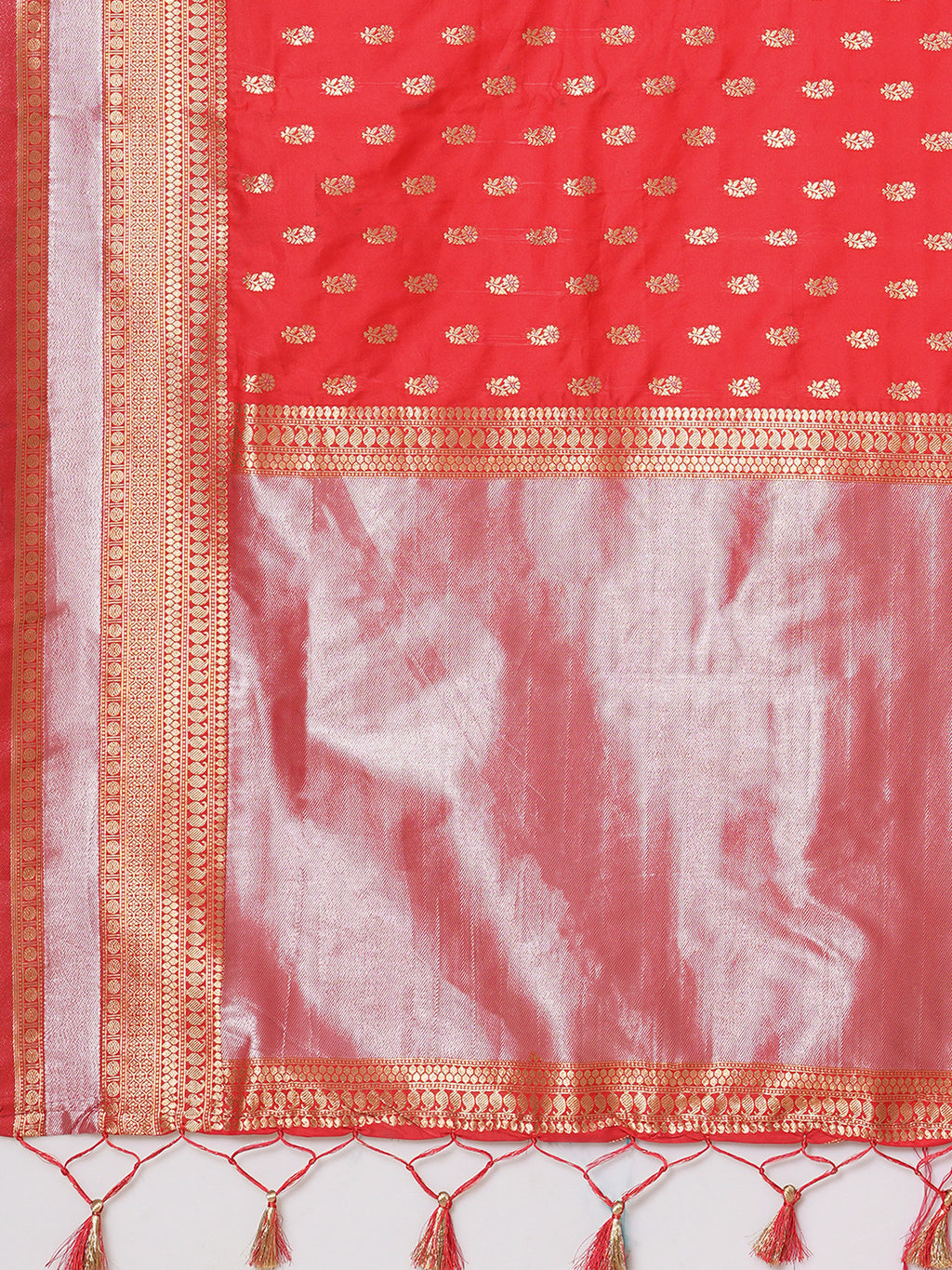 silk blend red woven design designer saree with blouse piece 29pakhi2910