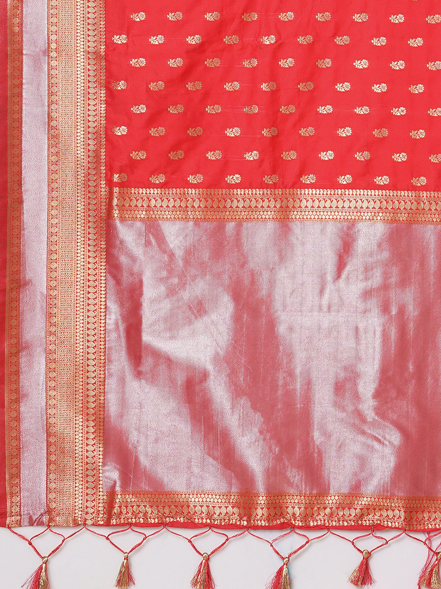 silk blend red woven design designer saree with blouse piece 29pakhi2910