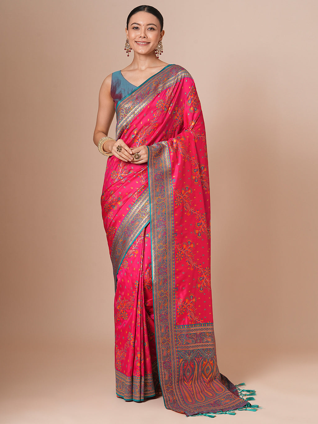silk blend pink woven design designer saree with blouse piece 29pakhi2911