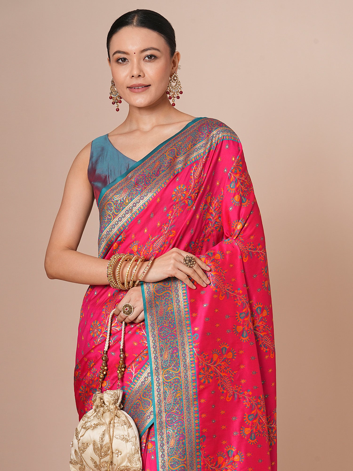 silk blend pink woven design designer saree with blouse piece 29pakhi2911