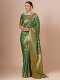 silk blend light green woven design designer saree with blouse piece 29pakhi2913