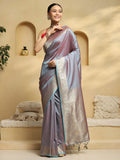 soft silk light blue woven design designer saree with blouse piece 32pakhi3202