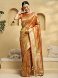 soft silk mustard woven design designer saree with blouse piece 34pakhi3401