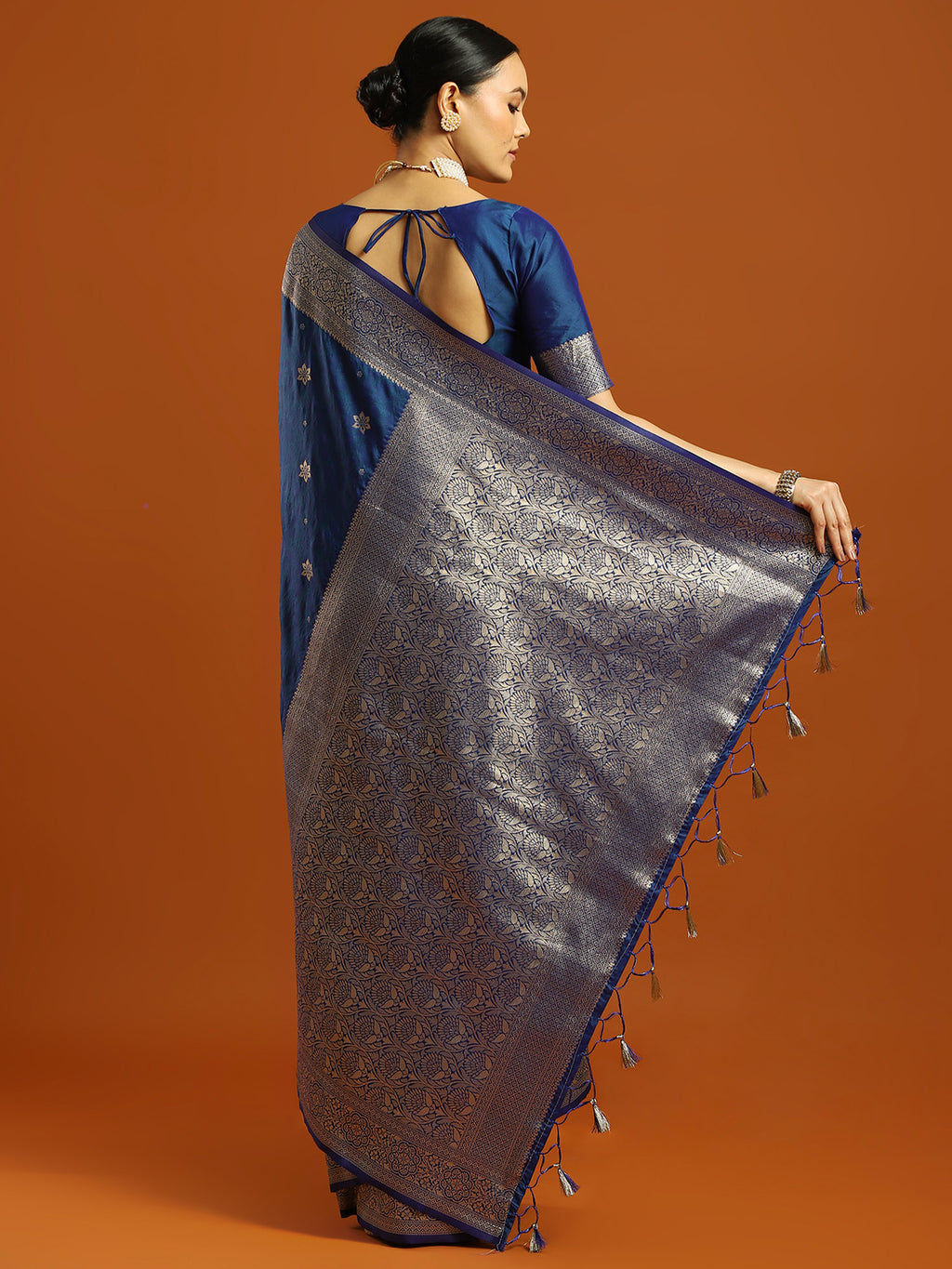 soft silk blue woven design designer saree with blouse piece 35pakhi3505