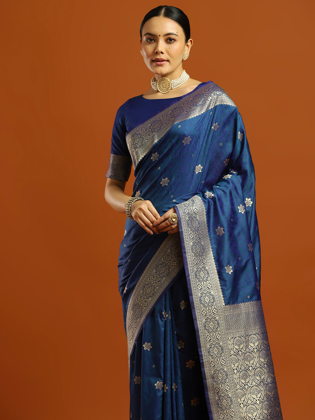 soft silk blue woven design designer saree with blouse piece 35pakhi3505