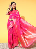silk blend pink wovendesign celebrity saree with blouse piece 3pakhi5104