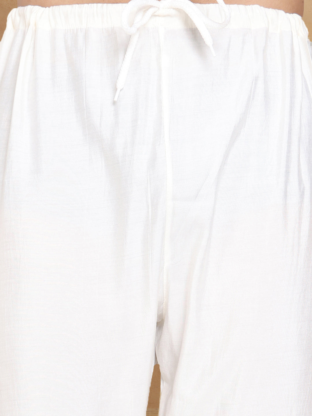 printed cotton blend kurta pyjama set