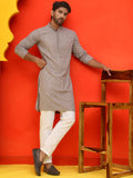 sequin embroidered pure cotton kurta with pyjamas coral