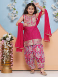 yoke design pure cotton straight kurta with salwar dupatta