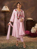 light pink embroidered kurta set