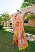 Yellow Paithani Silk Saree With Blouse Piece For Women