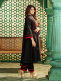 black embroidered kurta set