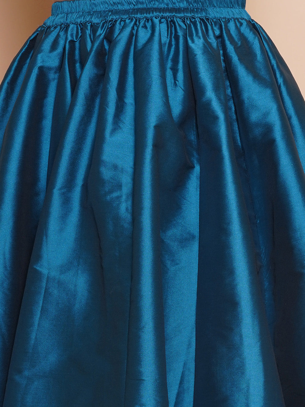 girls blue floral printededed ready to wear lehenga blouse with shrug