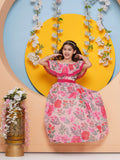 girls floral print off shoulder maxi dress