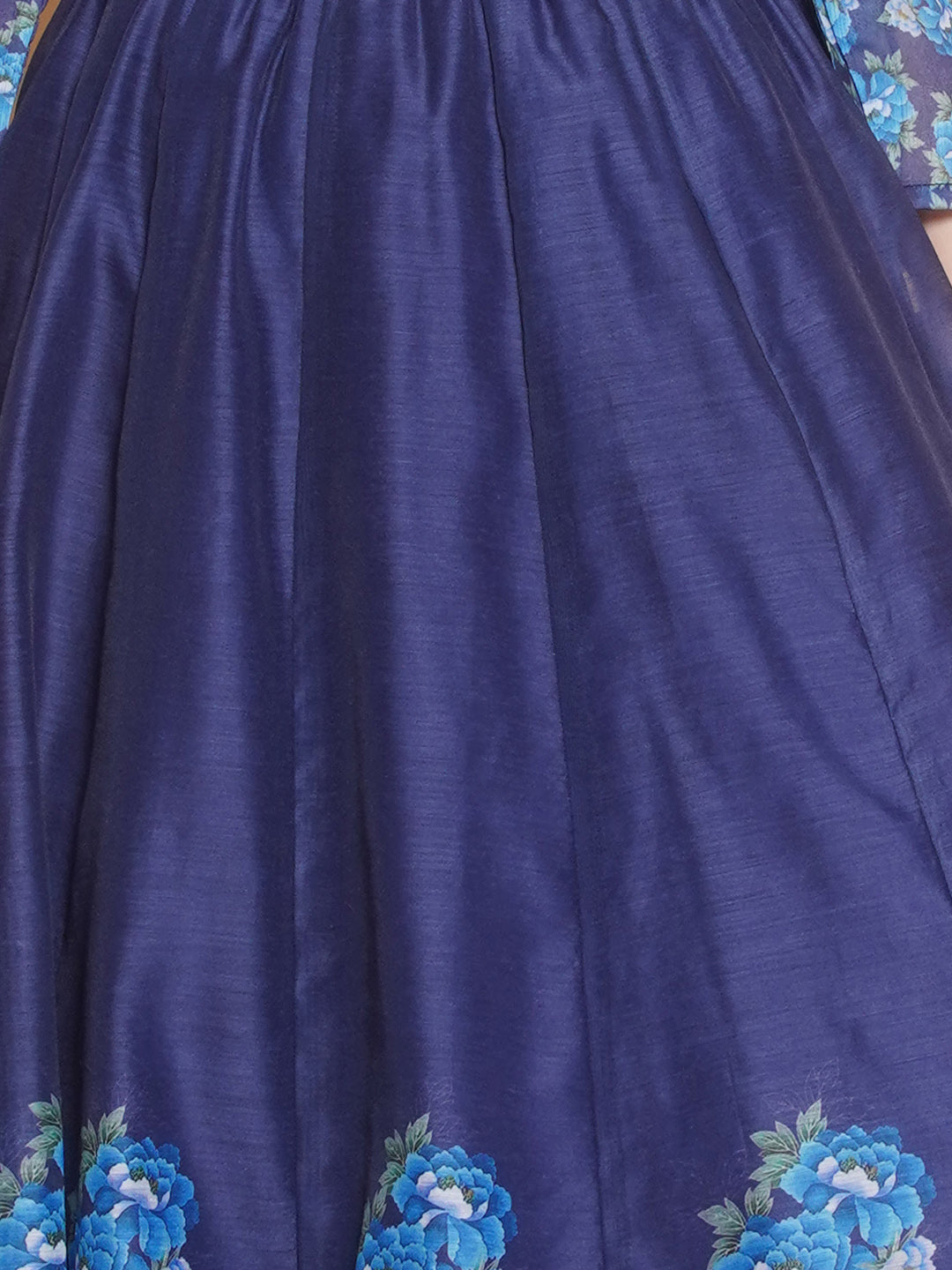 girls navy blue ready to wear choli lehenga