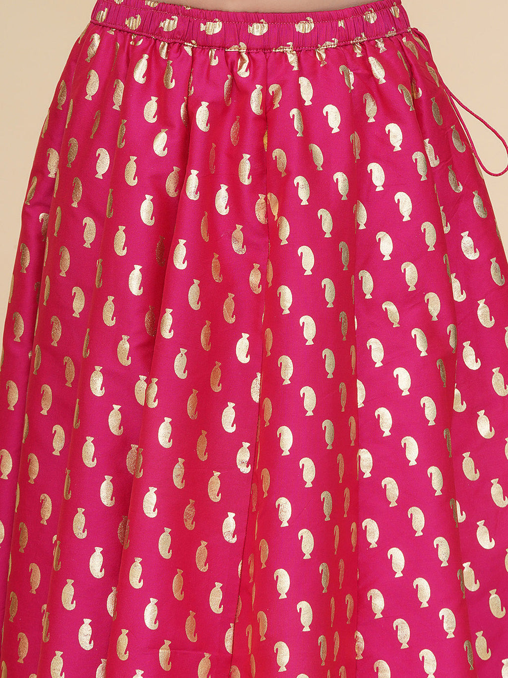 girls orange pink embroidered choli pink ready to wear lehenga with dupatta