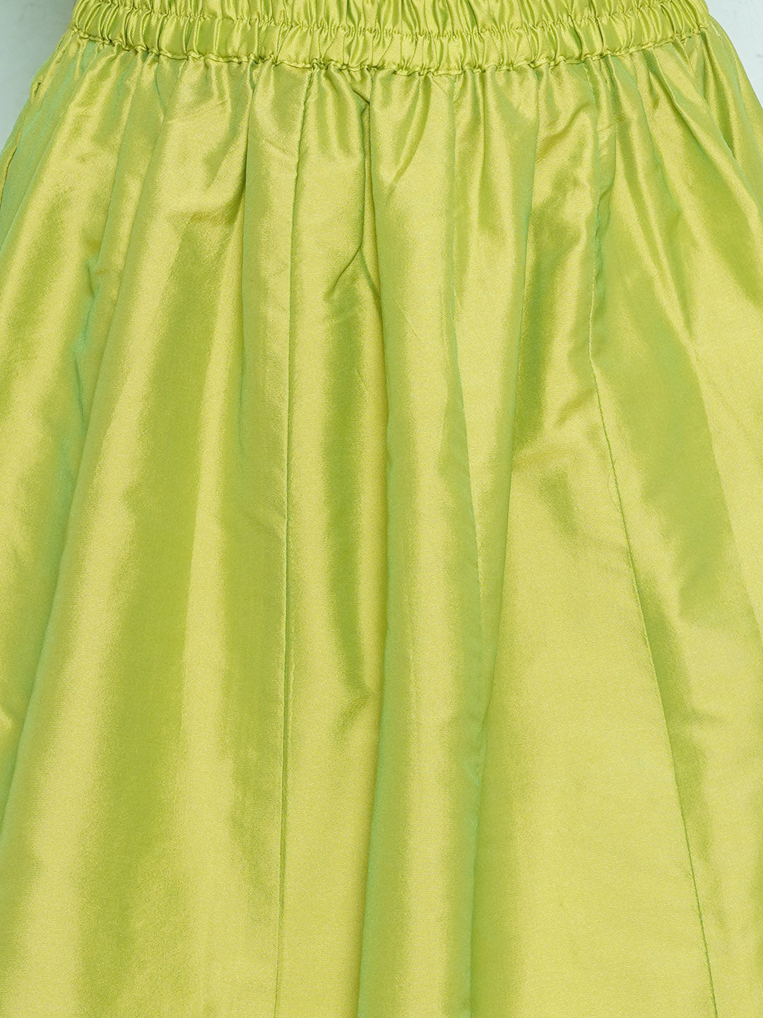 girls pink green floral printededed ready to wear lehenga blouse with shrug