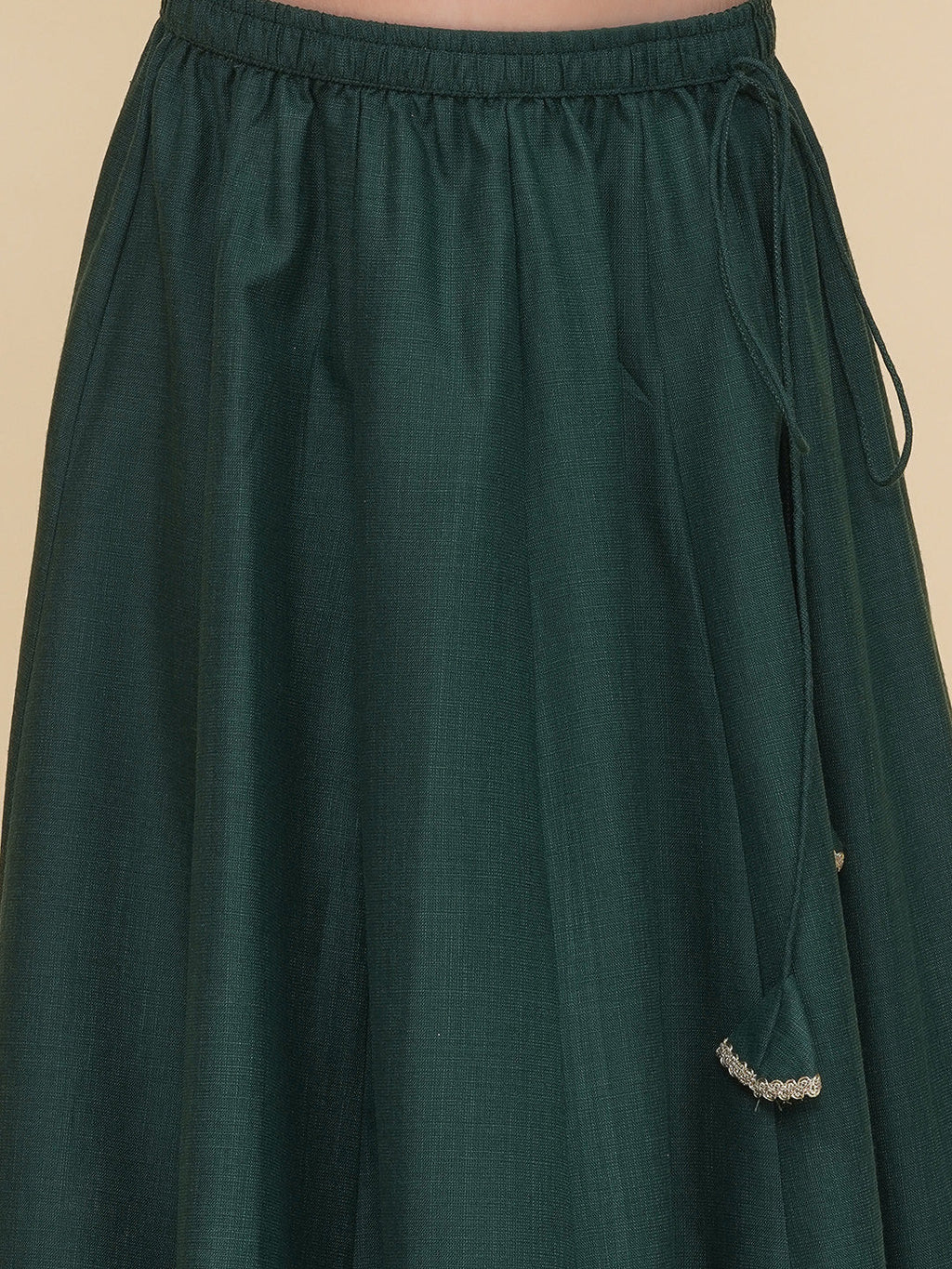 girls pink embroidered choli green ready to wear lehenga with dupatta
