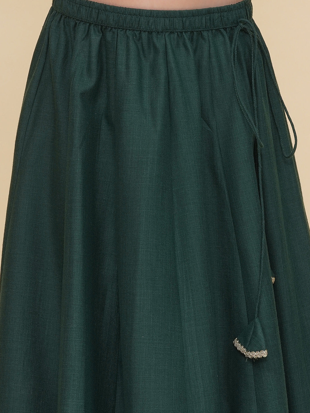 girls pink embroidered choli green ready to wear lehenga with dupatta