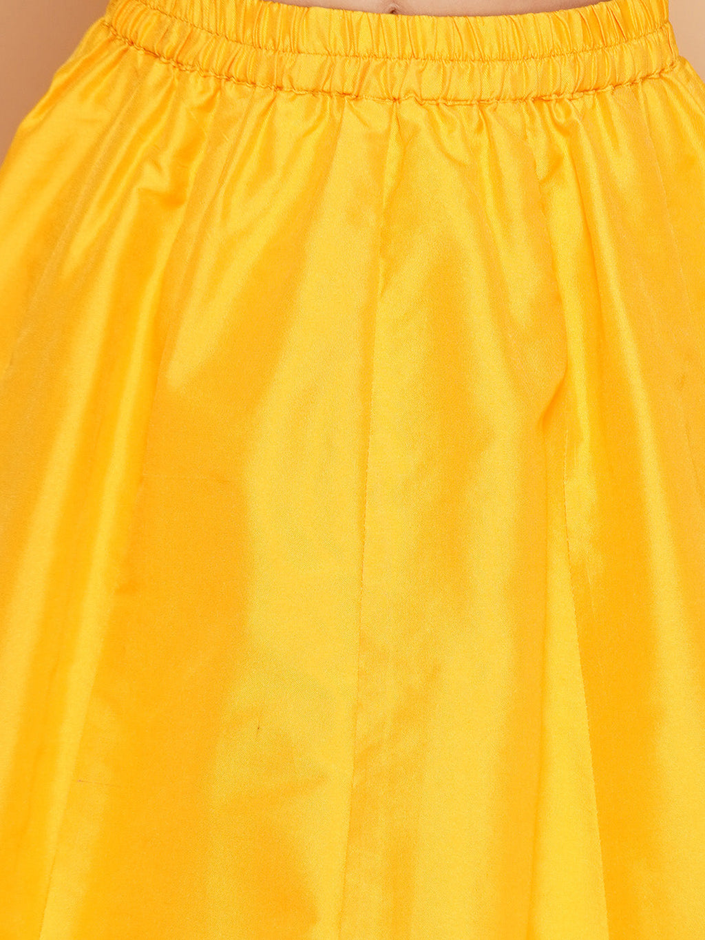 girls yellow floral print top shrug with ready to wear skirts
