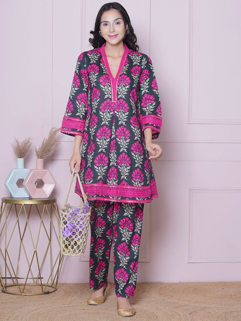 pink white co ords set